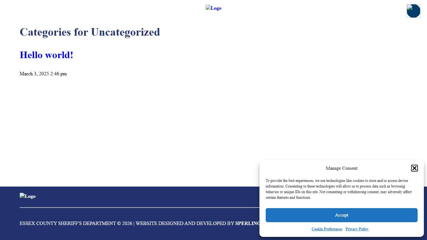 Uncategorized Archives - Essex County Sheriff's Department