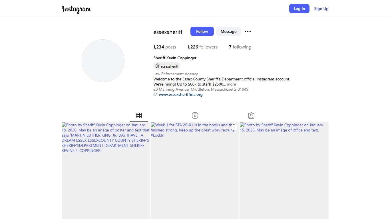 Sheriff Kevin Coppinger (@essexsheriff) • Instagram photos and videos